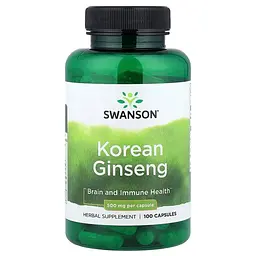 Корейський женьшень Korean Ginseng 500 mg, 100 капсул Swanson vit0004312