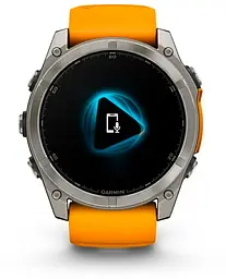 Смарт-годинник Garmin Fenix 8 51mm AMOLED Sapphire Titanium w. Spark Orange/Graphite Silicone Band (010-02905-10/11) - мініатюра 9