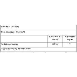 Кофеїн Nutrex Research Caffeine 200 Powder 60 капсул - мініатюра 2