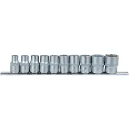 Набір насадок Sigma шестигранних 1/2" на планці 10 шт CrV (6003681)
