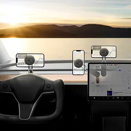 Магнітний MagSafe автотримач Baseus Designed For Tesla Car (C40151300S11) - мініатюра 2