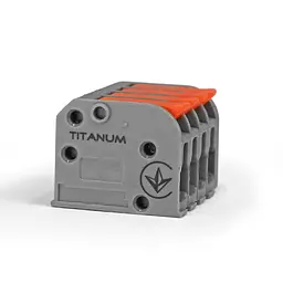 Клемник швидкого монтажу 4п сірий PA (TF-KNG-414) TITANUM TITANUM (29066-000)