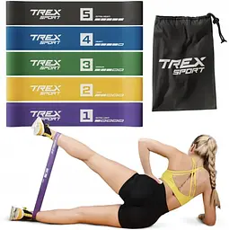 Набір резинок для фітнесу Trex Sport TX-065RBC 1-18кг - мініатюра 1