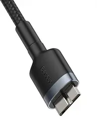 Кабель Baseus Cafule USB 3.0 to Micro-B 2A 1m Black (CADKLF-D0G) - мініатюра 3