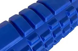 Масажний ролик EasyFit Grid Roller 33 см v.1.1 міцний масажер (синій) - мініатюра 4
