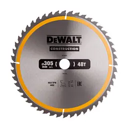 Диск пиляльний DeWALT СONSTRUCTION, 305x30 мм, 48 z, АТВ, 10 гр., 4800 об/хв (DT1959)