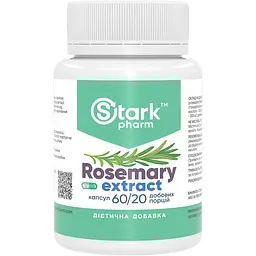 Екстракт розмарину Stark Pharm з 25% розмаринової кислоти 400 мг 60 капсул