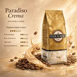 Кава в зернах Paradiso Crema 1 кг для кавомашини - мініатюра 4