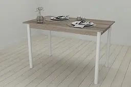 Стіл кухонний Ferrum-decor Беніта 75x120x80 Білий ДСП Сонома Трюфель 16мм (FRD-106286) - мініатюра 2