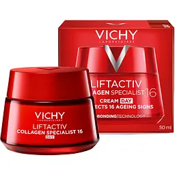 Антивіковий крем-догляд Vichy Liftactiv Collagen Specialist 16 Day cream з ко-бондинг технологією для корекції 16 ознак старіння шкіри обличчя 50 мл - мініатюра 3