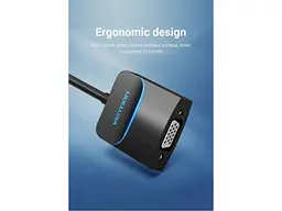 Адаптер Vention HDMI to VGA 0.15m Black (42154) - мініатюра 2