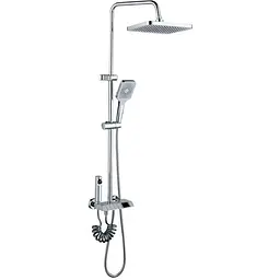 Душева система Mixxus Premium Neptune 009-J з кнопкою перемикання 4 режими MI6832, Хром