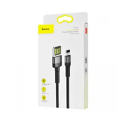 Кабель Baseus Cafule Cable ( special edition ) USB to Lightning 2.4A 1m Grey + Black - мініатюра 2