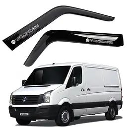 Дефлектори вікон ветровики Volkswagen Crafter 2006-2015 2006-2015 По Двері Скотч 3M Voron Glass - мініатюра 2