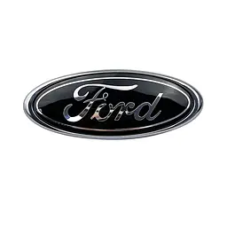 Емблема Ford чорна+хром 114x45мм пластик+метал (на скотчі)