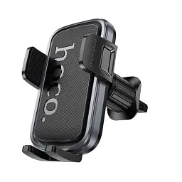 Автотримач для телефону HOCO H78 Vista push-type car holder (air outlet) Black Metal Gray - мініатюра 4