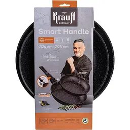 Набір сковорідок Krauff Smart Handle антипригарним покриттям 24 см та 28 см 2 шт. (25-305-084)