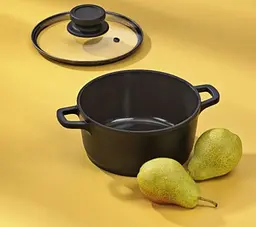 Каструля з кришкою Kela Atura 15171 24 см 3.2 л чорна - мініатюра 2