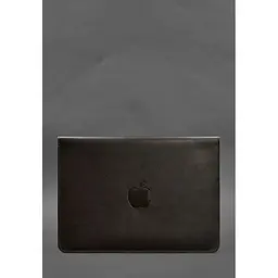 Шкіряний чохол-конверт BlankNote на магнітах для MacBook 14 Темно-коричневий - мініатюра 2