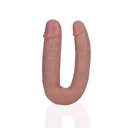 Двосторонній фалоімітатор RealRock Double Dildo 5”, 12.7 см (тілесний)