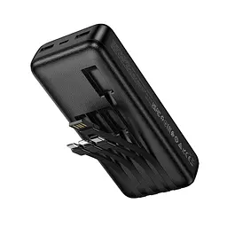 Зовнішній акумулятор HOCO J163B Wonderful power bank with 4 cables(30000mAh) Black (6942007664615) - мініатюра 5
