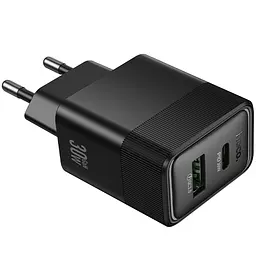 Мережевний зарядний пристрій Hoco CS112A Lounge PD30W+QC3.0 1USB-A/1C Black - мініатюра 5