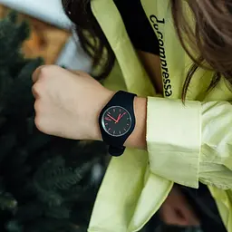 Наручний годинник чоловічий Skmei Rubber Black 9068 Чорний (1525) - мініатюра 3