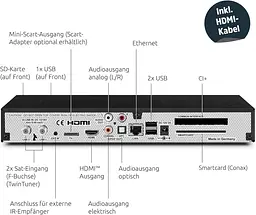 Супутниковий приймач TechniSat DIGIT ISIO S2 HD з подвійним тюнером HDTV, DVB-S2, функція запису PVR через USB або в мережі - мініатюра 5