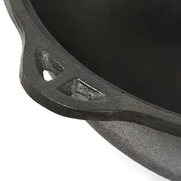 Узбецький казан чавунний Davr Metall з алюмінієвою кришкою 10 л - мініатюра 4