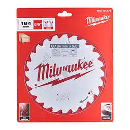 Диск пиляльний по дереву PFTE MILWAUKEE, діаметр 184х5/8"х1,6мм, 24 зуб. - мініатюра 2