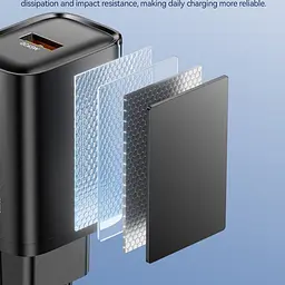 Мережевий зарядний пристрій Essager Flash 45W USB-A QC Чорний (ECT45W-RPB01-Z) - мініатюра 8