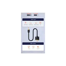 Кабель мультимедійний HDMI M to DVI M 2.0m HD106 black Ugreen (10135) - мініатюра 3