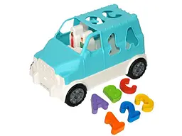 Сортер TIGRES Smart Wheels 26x15x15см 6ел бірюзовий арт.40062