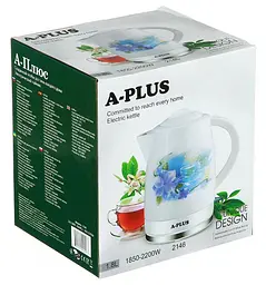 Керамічний електрочайник A-Plus AP-2146 чайник дисковий 1.8 л 2200 Вт - мініатюра 4