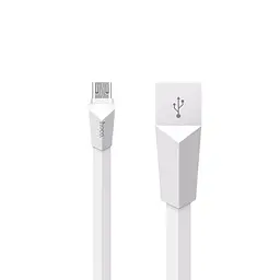 USB Cable Hoco X4 Zinc Alloy Rhombic MicroUSB White 1.2m