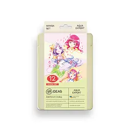 Набір олівців акварельних 99IDEAS "Aqua Expert" 12 кольорів, Manga Set, металева коробка, 99AE-12MANG