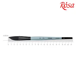 Пензель синтетика саблевидна плоска даггер STREAM 143 № 10 коротка ручка ROSA