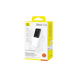 Батарея універсальна Baseus Lipow 20000mAh 22,5W PD, QC/3.0, White (P10079102213-00) - мініатюра 6