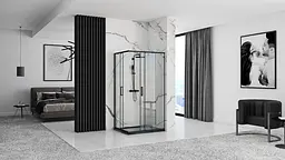 Душова кабіна Rea Punto 80x100 black REA-K4806, Чорний, Універсальна, прозорий - мініатюра 4