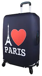 Чохол для великої валізи Snowball 33030/paris2 поліестер L Темно-синій