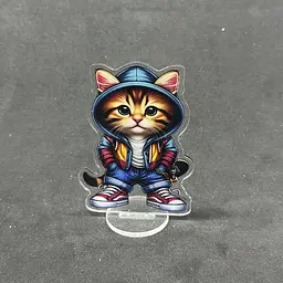 Акрилова колекційна фігурка Chibi Котик 10 cм - мініатюра 2