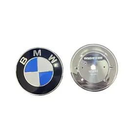 Емблема Bmw 78мм синя з білим пластик+Метал (на 2 штифтах) OEM 51141970248 - мініатюра 2