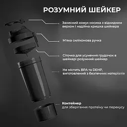 Шейкер спортивний SmartShake Original2GO One 800 мл Mist Gray (10581301) - мініатюра 4