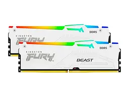 Модуль пам'яті Kingston FURY 64 GB (2x32GB) DDR5 6000 MHz Beast RGB EXPO White (KF560C30BWEAK2-64) - мініатюра 2