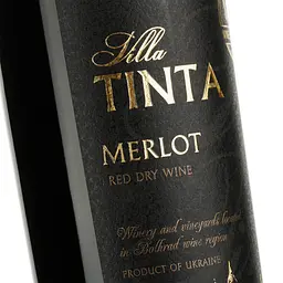 Вино Villa Tinta Merlot VIP, червоне, сухе, 0,75 л (910620) - мініатюра 3