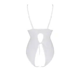 Боді з ажурним декором та відкритим кроком Passion URSULA BODY XXL/XXXL, white - мініатюра 4