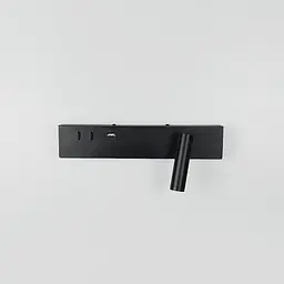 Чорне бра з поворотним спотом справа | розʼєм USB Line F Арт. WJ028/2L BK (лівий) | USB-A - мініатюра 7