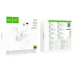 Навушники Hoco EW30 Intelligent tws блютуз гарнітура стерео біла - мініатюра 7