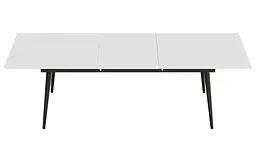 Стіл журнальний трансформер Dandi Small Ferrum-decor 45x120(160)x60 Чорний метал ДСП Білий 16 мм (FRD-106791) - мініатюра 2