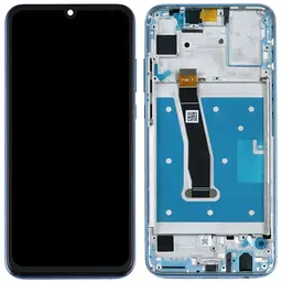 Дисплей Honor 10 Lite / Honor 20 Lite / Honor 10i / Honor 20i / Honor 20e чорний, оригінал PRC, з рамкою блакитного кольору, Sky Blue